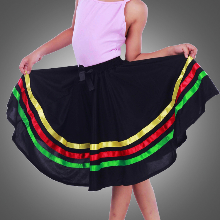 kids character skirt wholesale long character dance skirt